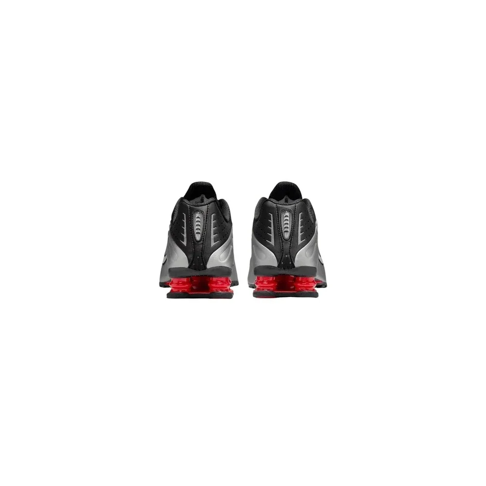 Nike Shox R4 Womens Black Metallic Silver Comet Red AR3565-011 Size 9.5